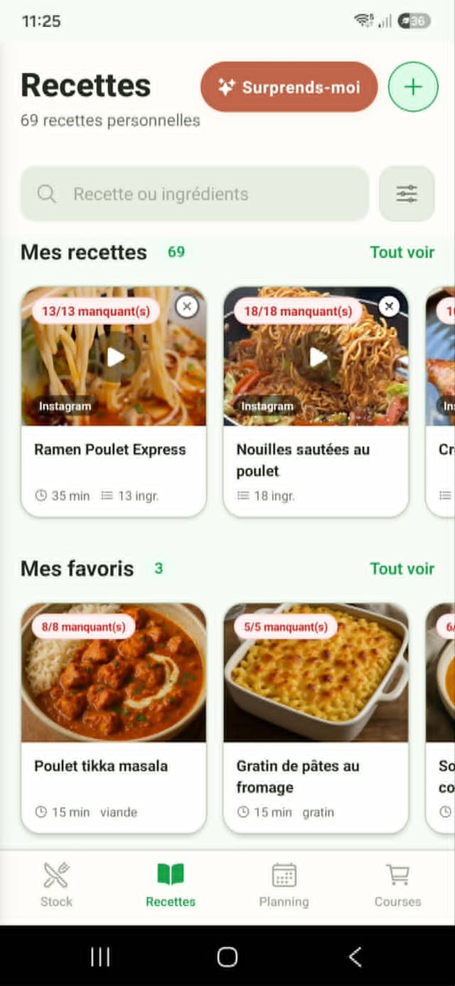 SavePantry - Import de recettes